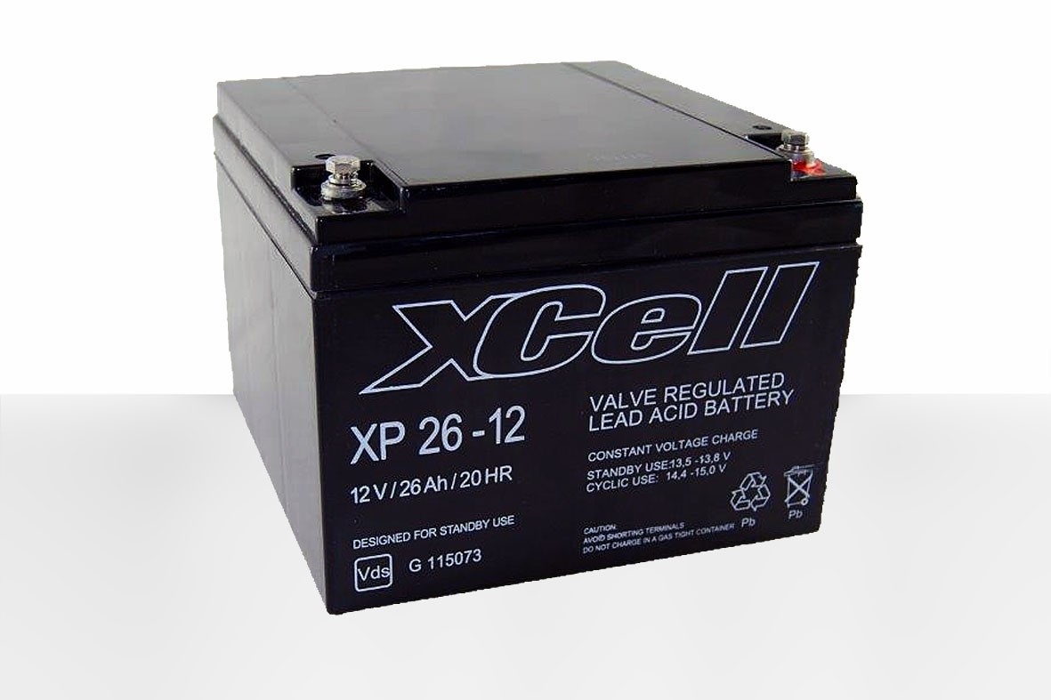 XCELL Bleiakku XP26-12 12 V 26 Ah 167x175x125mm M5 Inlay VDS G115073