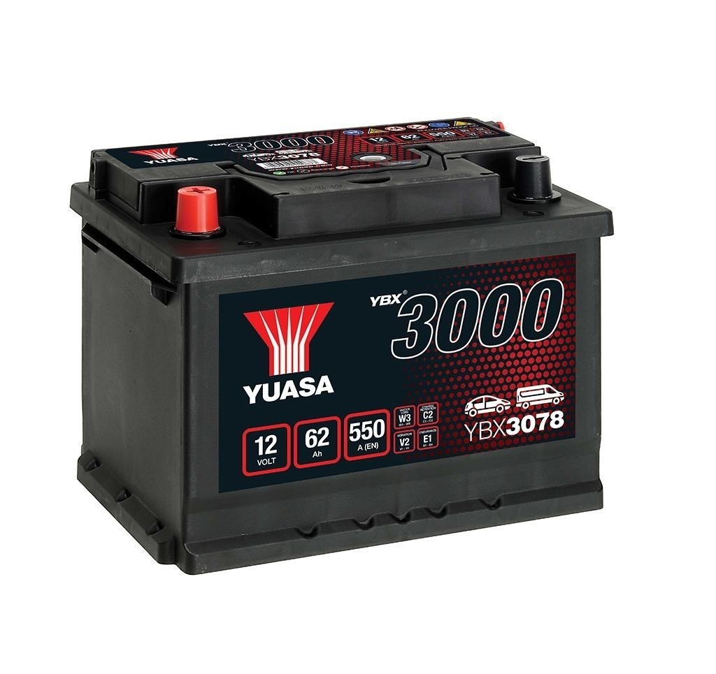 Yuasa Auto Batterie YBX3078 12V 62Ah 550A