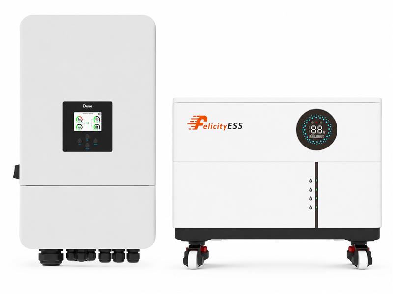 Niedervolt PV-Set bestehend aus: Deye SUN-8kW 3Phasen Hybrid-Wechselrichter & Felicity FLS48100SG2 Batteriespeicher mit 10,24 kWh