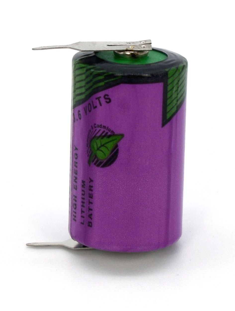 Tadiran SL-550PR Hochtemperatur Lithium Batterie 1/2 AA mit 3,6 V und 0,8 Ah, mit radialen Pins Tadiran SL-550PR Hochtemperatur Lithium Batterie 1/2 AA mit 3,6 V und 0,8 Ah, mit radialen Pins