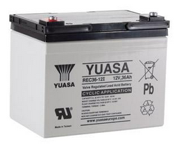 Bild Yuasa REC36-12 Cyclic Batterie mit 12 V und 36 Ah