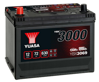 Yuasa Autobatterie YBX3069 – 70Ah, 640A, Wartungsfrei – Zuverlässige Leistung für Ihr Fahrzeug