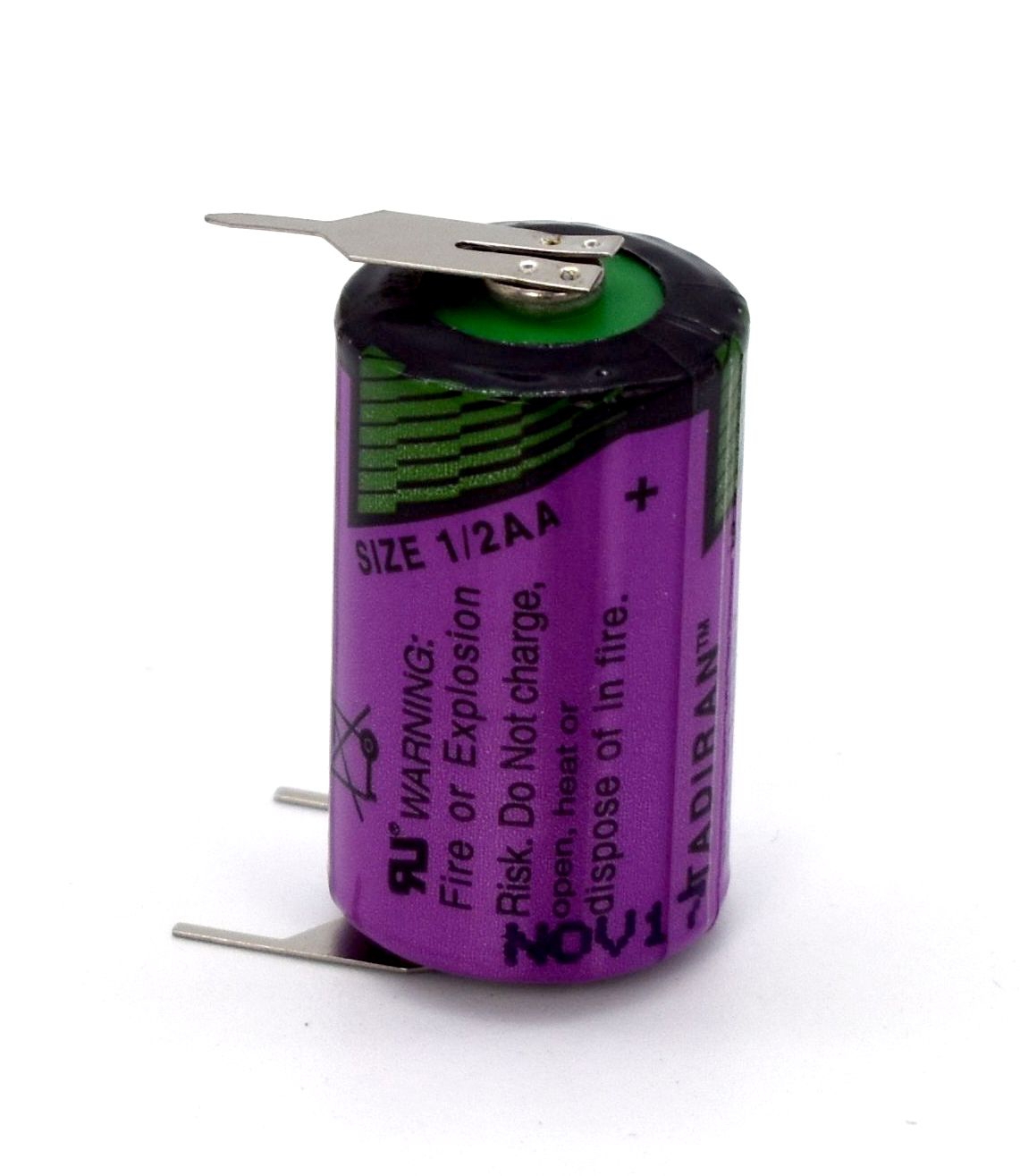 Tadiran SL-550PT Hochtemperatur Lithium Batterie 1/2 AA mit 3,6 V und 0,8 Ah, mit axialen Pins Tadiran SL-550PT Hochtemperatur Lithium Batterie 1/2 AA mit 3,6 V und 0,8 Ah, mit axialen Pins