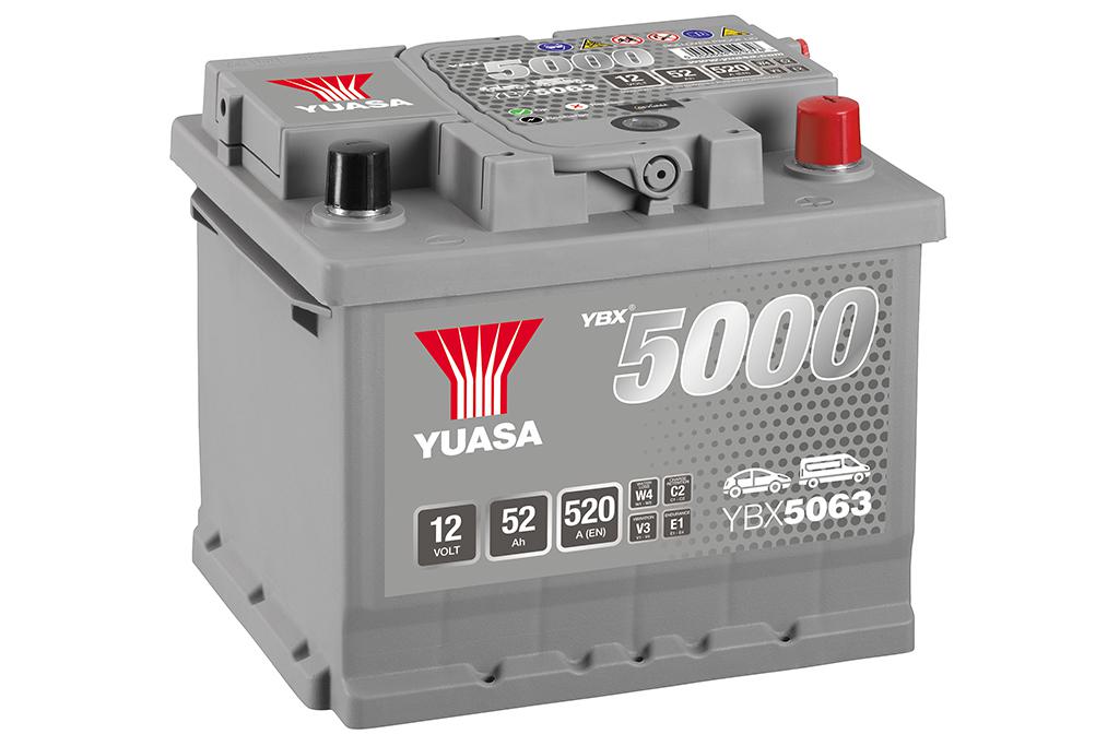 Yuasa Auto Batterie YBX5063 (DIN50013) 12V/50Ah C20