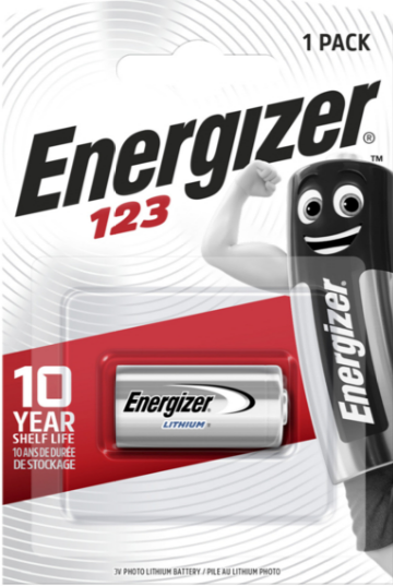Energizer 123 Lithium-Batterie (CR123A) – Zuverlässige Power für High-Tech-Geräte