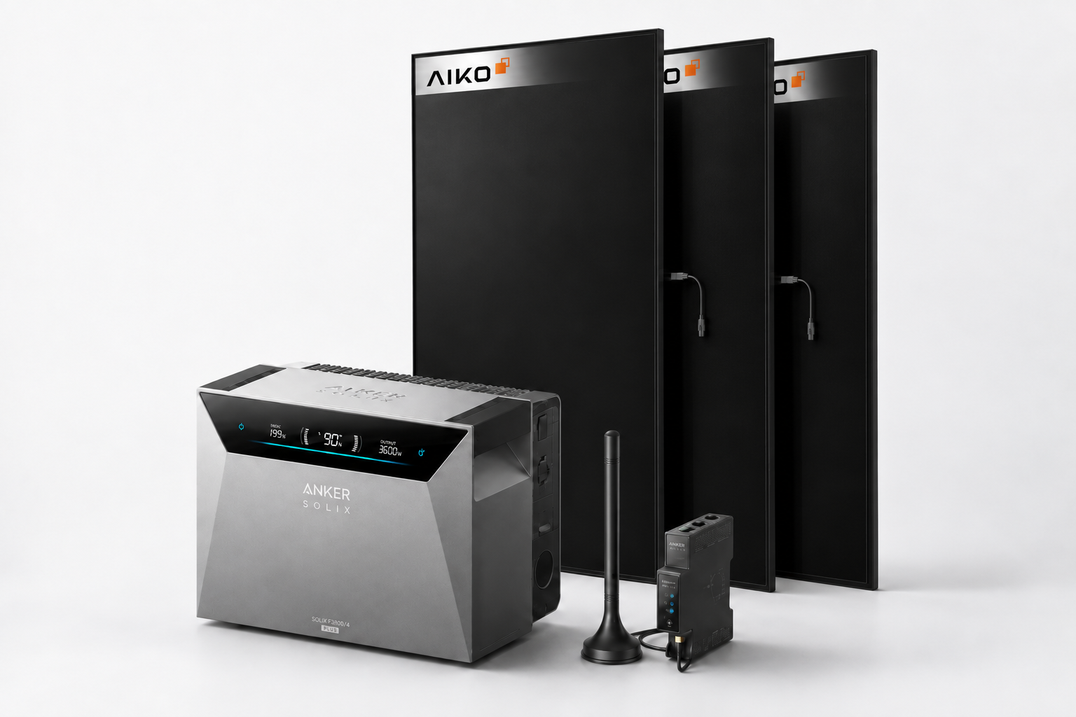 Anker SOLIX Solarbank 4 Set + 3 x AIKO 480 W Solarmodule + Smart Meter 1,44 kWp
