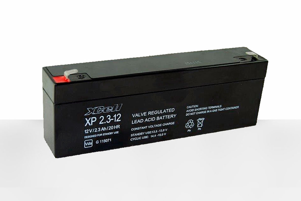 XCELL XP2.3-12 Bleiakku mit VdS Zulassung – 12 V und 2,3 Ah XCELL XP2.3-12 Bleiakku mit VdS Zulassung – 12 V und 2,3 Ah