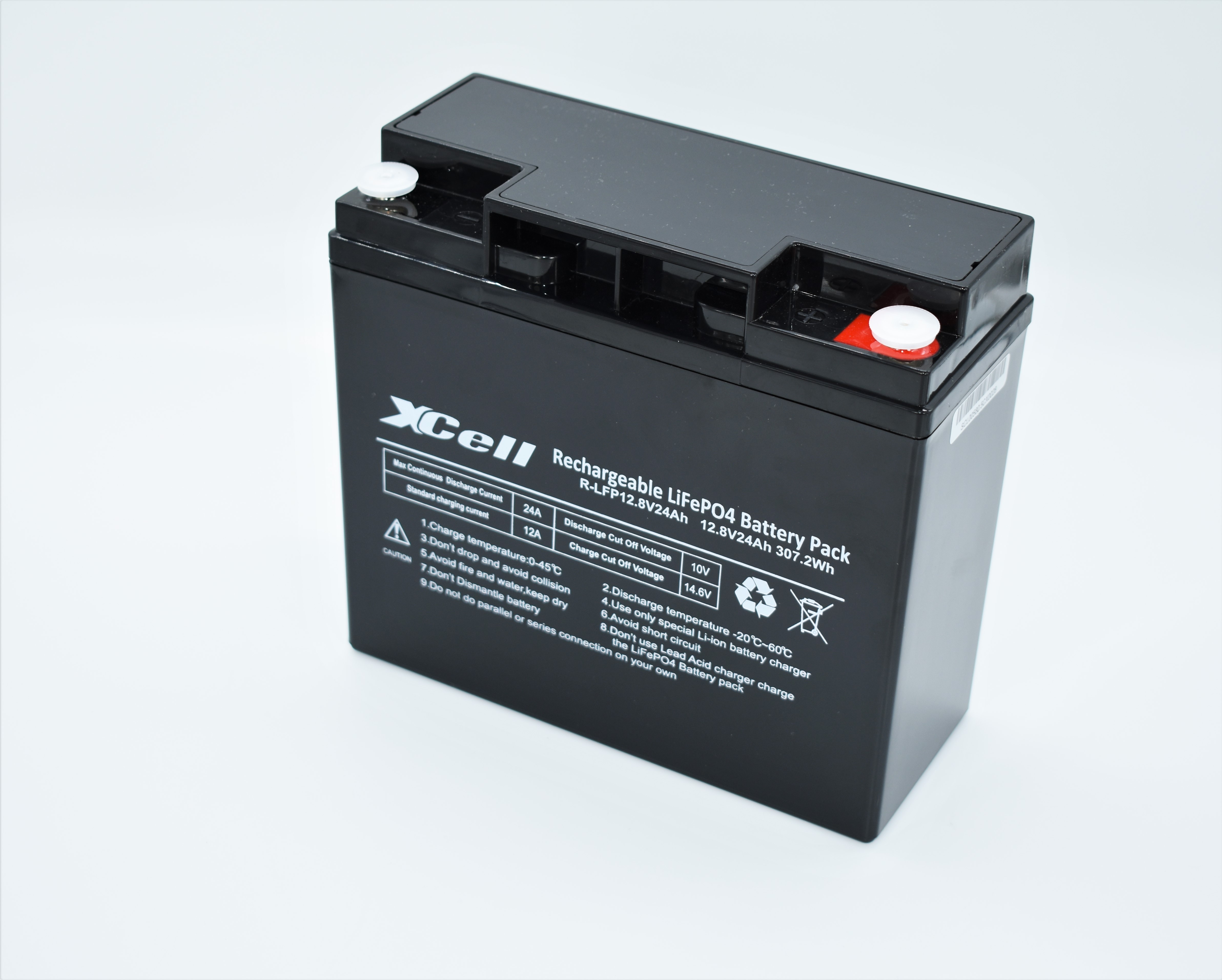 Bild XCELL XCELFP1224 LiFePO₄ Akku mit 12,8 V und 24 Ah