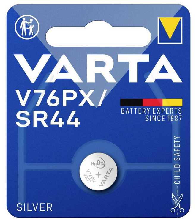 Varta Photobatterie 76PX / SR44 - Zuverlässige Batterie für Präzise Geräte