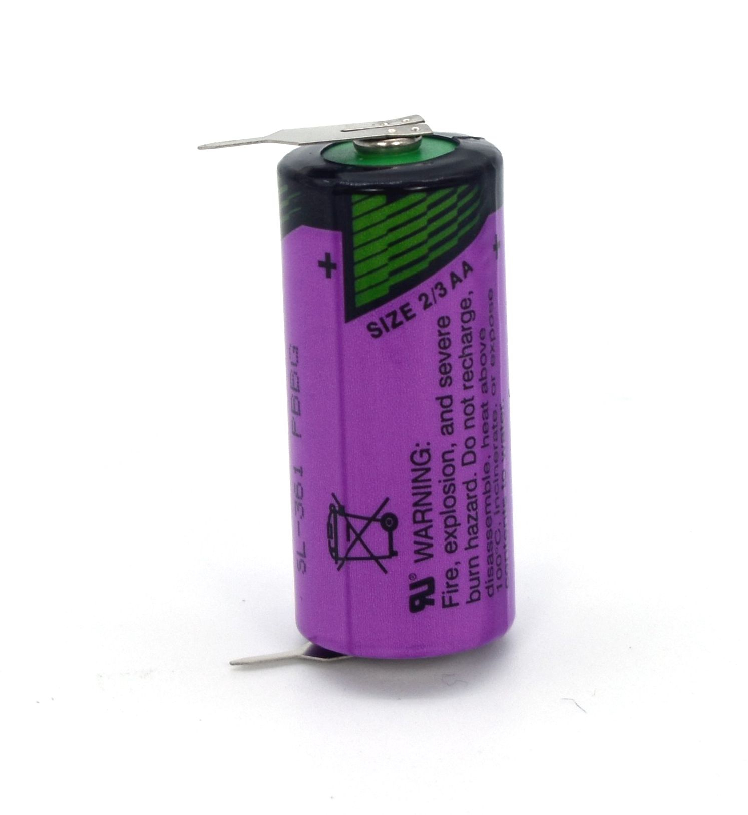 Tadiran SL-361PR Lithium Batterie 2/3 AA mit 3,6 V und 1,6 Ah, mit radialen Pins Tadiran SL-361PR Lithium Batterie 2/3 AA mit 3,6 V und 1,6 Ah, mit radialen Pins