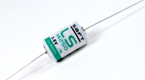 Produktbild Saft Lithium Rundzelle LS14250 mit axialem Drahtanschluss 3,6V und 1,2Ah