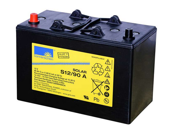 Bild Sonnenschein S12/90 A – 12 V 90 Ah Gel-Solarbatterie