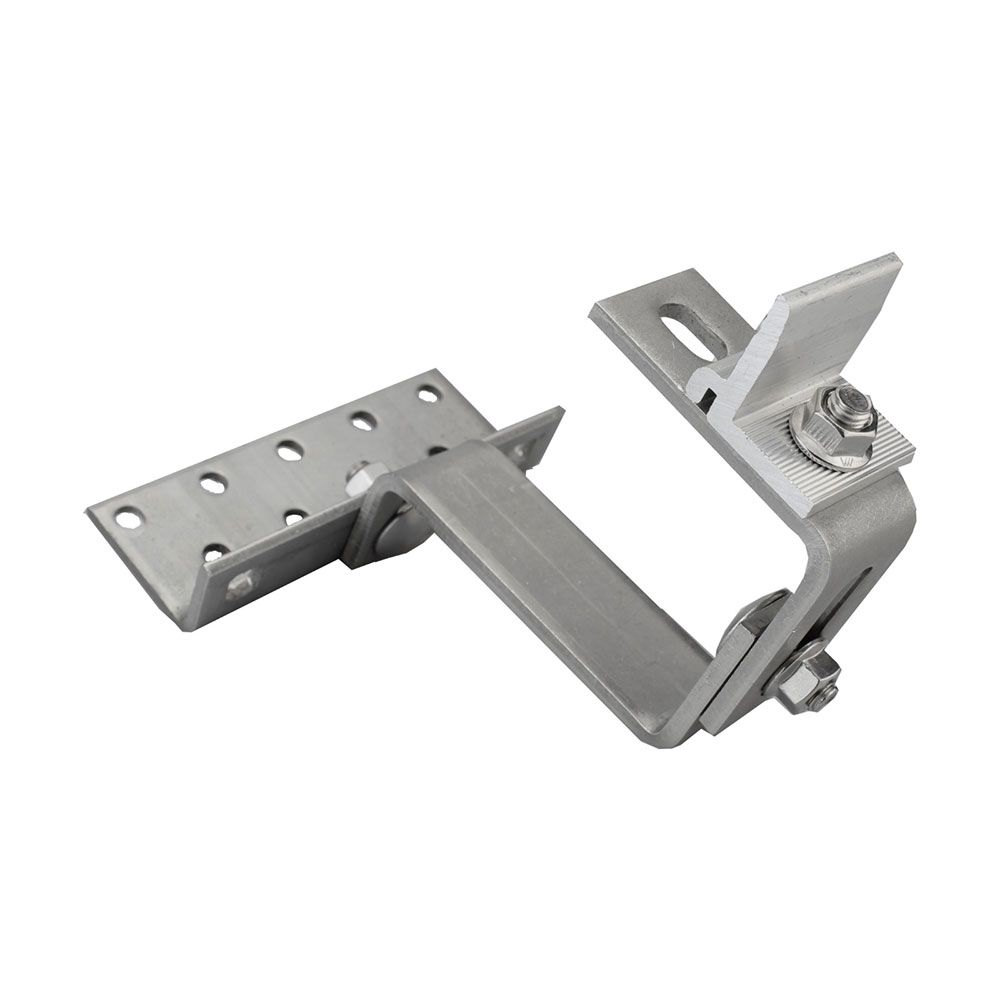Avanti 2.1 Vario-Dachhaken 3tlg. Stiel 115x35x6 mm, Inox, verstellbar, gebeizt, 140x55x5 mm Platte