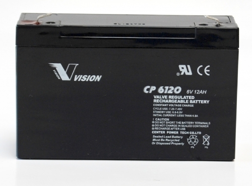Bild Vision Bleiakku CP6120F2 Faston 6,3mm 6 V 12 Ah
