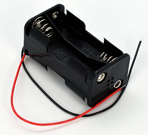 Batteriehalter mit Kabel  für 4x AA  (Vor-/Rückseite)