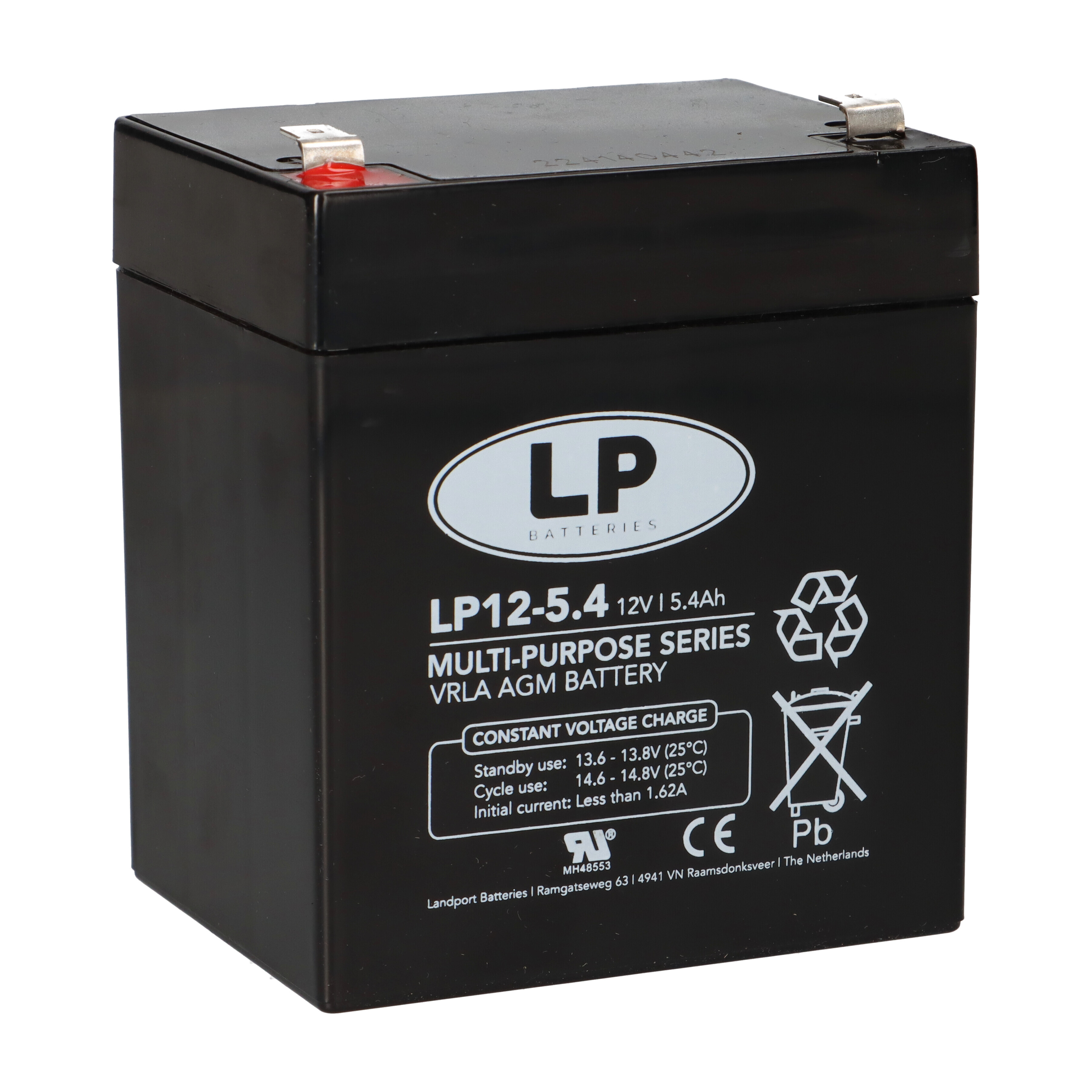 Landport LP12-5.4T2 AGM lead-acid battery 12V 5.4Ah – VdS-approved