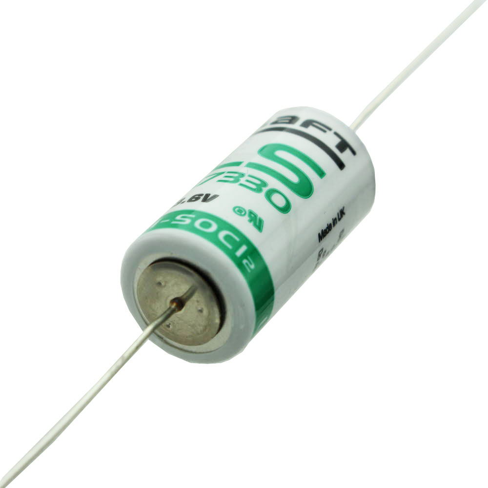 Saft Lithium-Batterie LS 17330 3,6V 2,1Ah mit axialen Ableitern