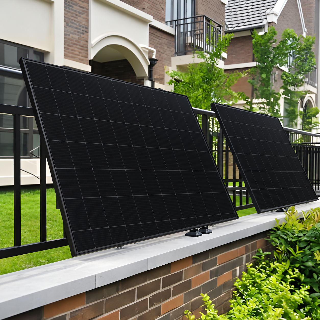 KSENG Verstellbare Solar-Universal-Montagehalterung (Schwarz Eloxiert)
