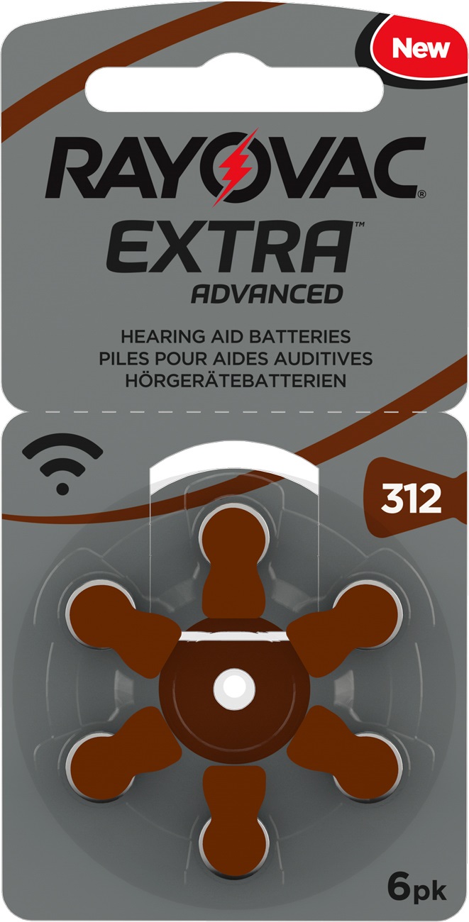 Rayovac Hörgeräte-Batterie 312AC 6er-Blister – Zuverlässige Energie für Ihre Hörgeräte