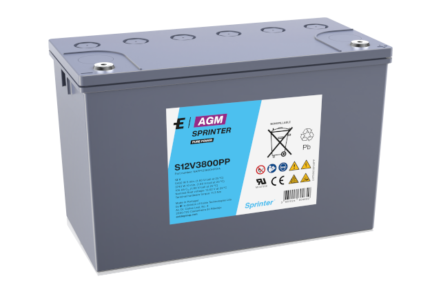 Exide Sprinter S12V3800PP Bleiakku mit 12 V und 105 Ah