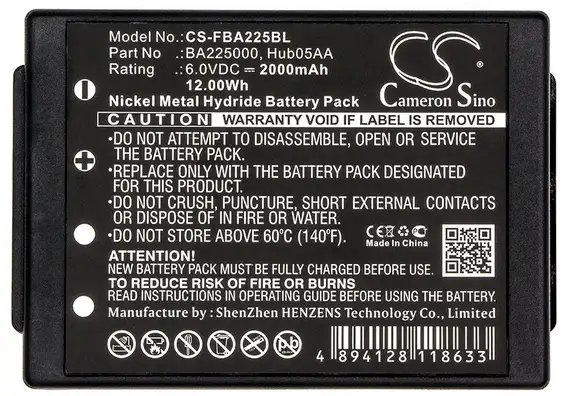 Bild Kranakku passend für HBC BA205000, BA205030, BA206000, BA206030, BA225000, BA225030 NiMH 6V/1,5Ah (FuB05AA, FuB05N, FuB05XL, PM237745002)