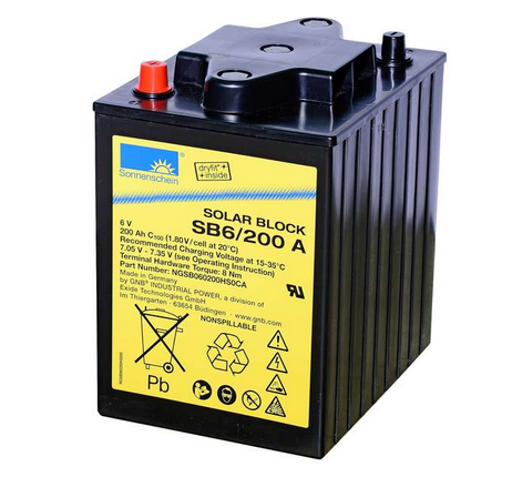 Bild Sonnenschein SB6/200 A – 6 V 200 Ah Gel-Solarbatterie