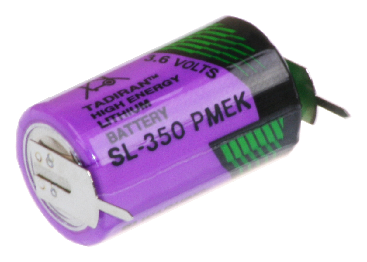 Tadiran SL-350PR Lithium Batterie 1/2 AA mit 3,6 V und 1,2 Ah, mit radialen Pins Tadiran SL-350PR Lithium Batterie 1/2 AA mit 3,6 V und 1,2 Ah, mit radialen Pins