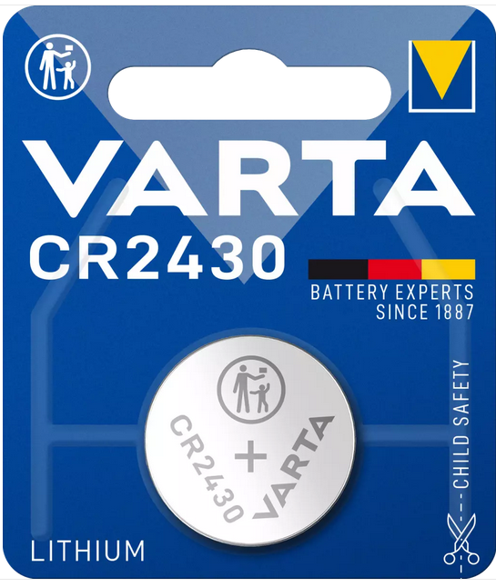 Varta Lithium Knopfzelle CR 2430 - Langfristige Energie im Einzelblister