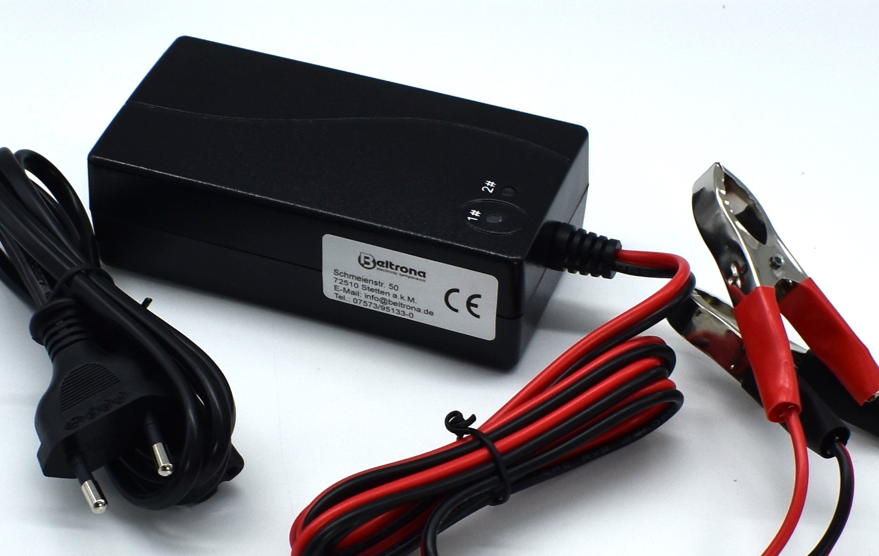 Beltrona Tischladegerät 12V/3A mit Krokoklemme – Schnelles und sicheres Laden Beltrona Tischladegerät 12V/3A mit Krokoklemme – Schnelles und sicheres Laden