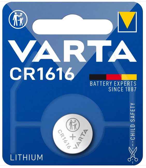 Varta Lithium Knopfzelle CR1616 - Hochleistungsenergie im Einzelblister