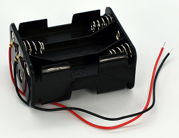 Batteriehalter mit Kabel  für 6x AA  (Vor-/Rückseite)