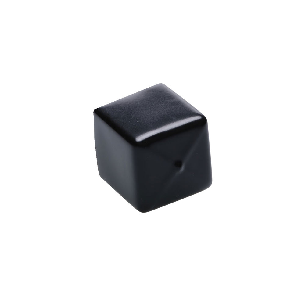 Bild Rechteckkappen 40x40x28 mm, schwarz PE (Polyethylen) mit Schraube und Mutter