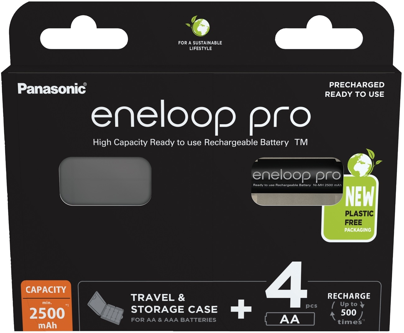 Panasonic Eneloop Pro BK-3HCDEC  4er-Blister (Karton)
