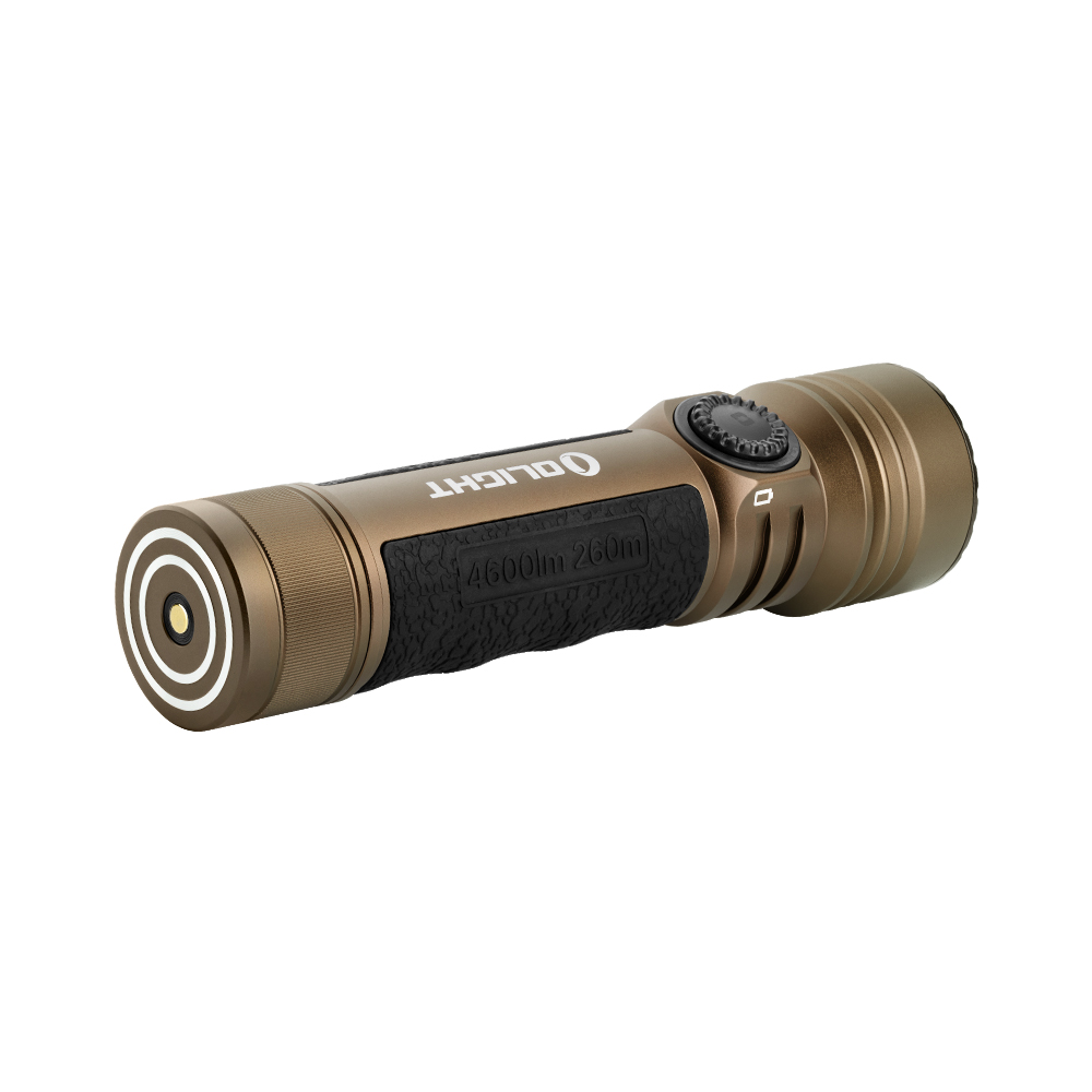 OLight Seeker 4 Pro Professionelle LED Taschenlampe in Desert Tan