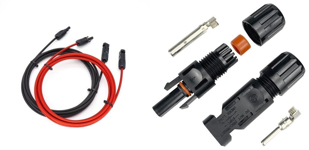 Solar Verlängerungskabel Set Rot/Schwarz - 4mm² - in 15 Längen erhältlich ( 1m - 50m)