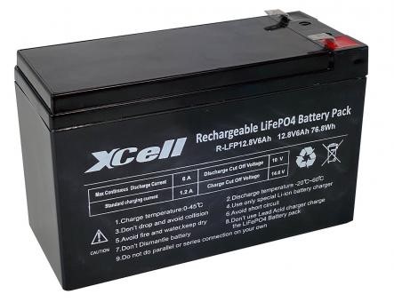 Bild XCELL LFP126 LiFePO₄ Akku mit 12 V und 6 Ah