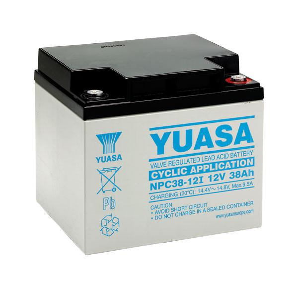 Yuasa Bleiakku mit 12V und 38Ah – NPC38-12I
