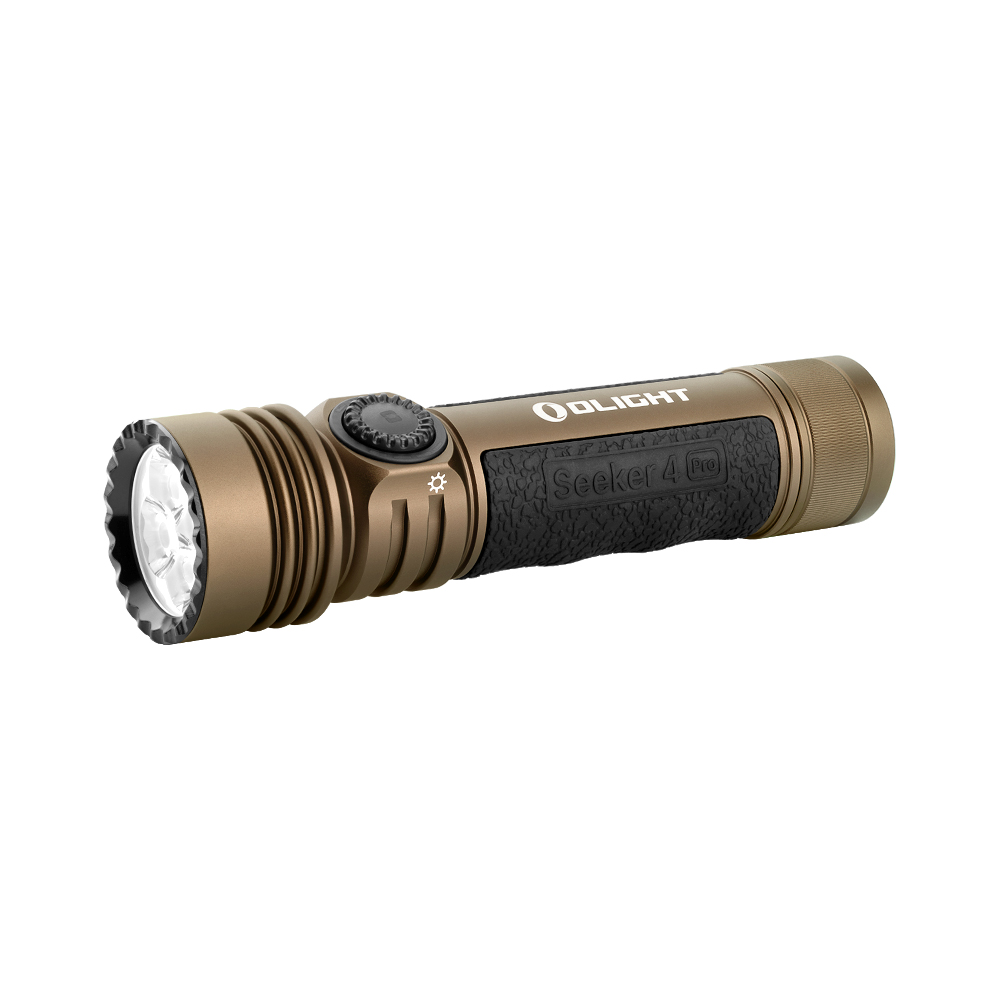 OLight Seeker 4 Pro Professionelle LED Taschenlampe in Desert Tan