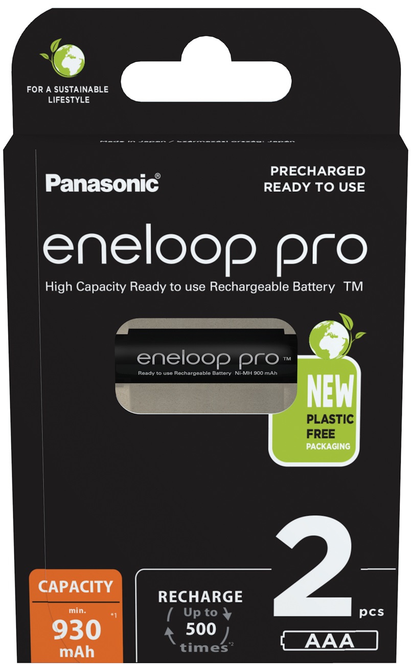 Panasonic Eneloop Pro BK-4HCDE im 2er-Blister (Karton)